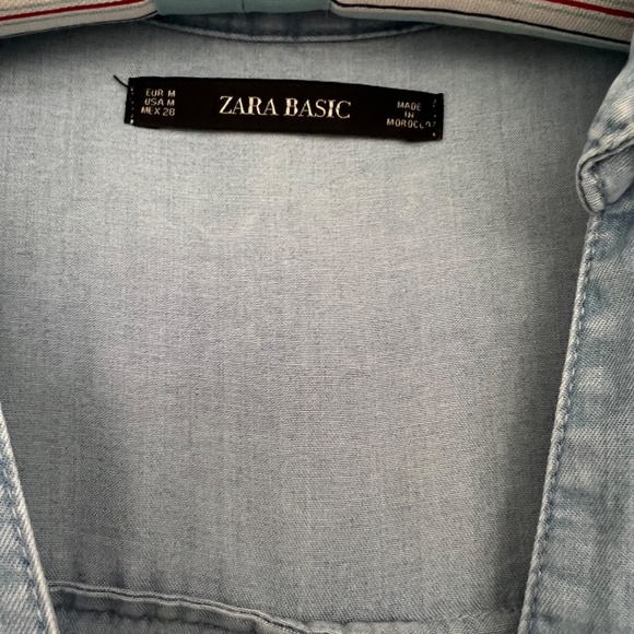 Ladies Zara Oversized Denim Shirt - Picture 2 of 3